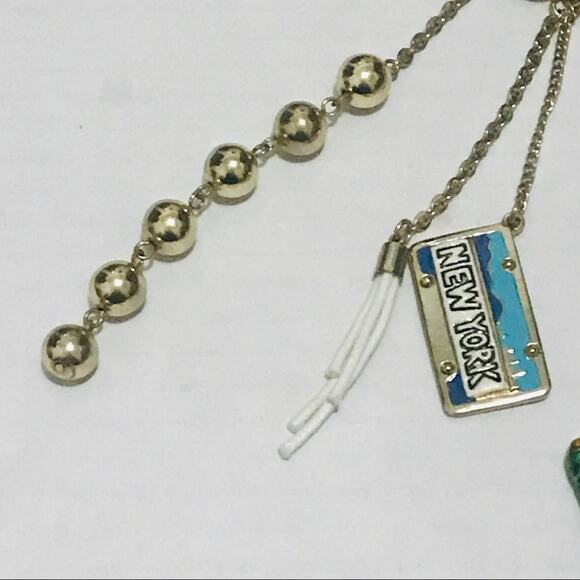 Gold and Mauve Color New York Necklace - Picture 3 of 5